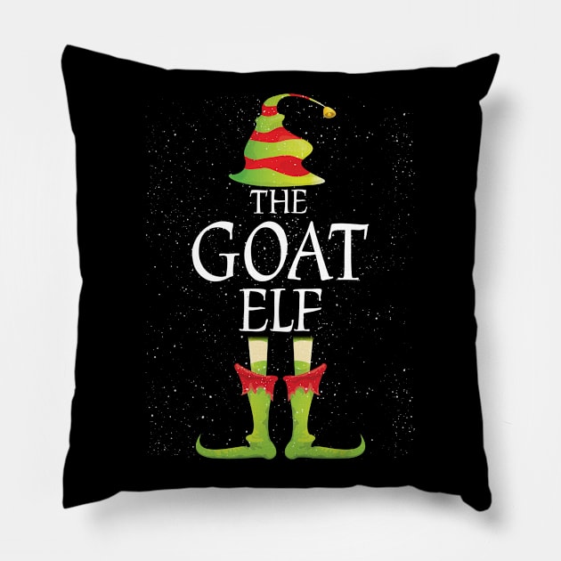 Goat Elf Family Matching Christmas Group Funny Gift Pillow by Davishasari