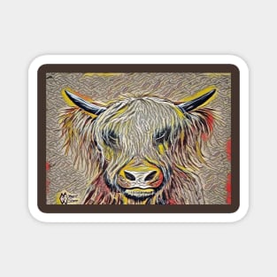 Highland Cow Bad Hair Day Magnet