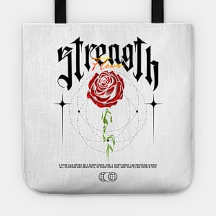 Strength Flower Modern Streetwear Tote