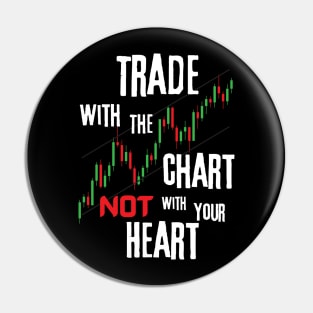 Trade With The Chart And Not With Your Heart Pin