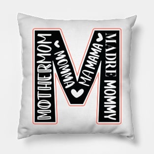 Special M Mother's Day Gift for Mom Birthday - Thoughtful Tribute for Mom's Double Celebration Pillow