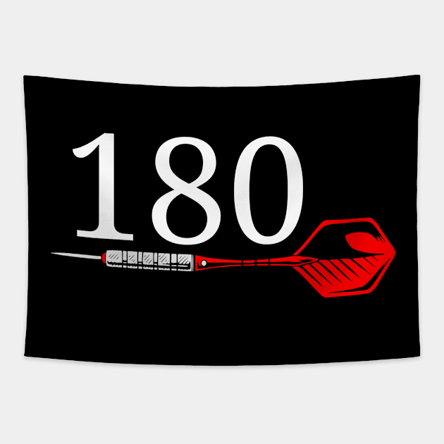 Perfect Score Darts Tee - "180" Maximum Throw Shirt Tapestry by DefineWear