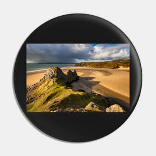 A sunny winter afternoon at Three Cliffs Bay, Gower Pin