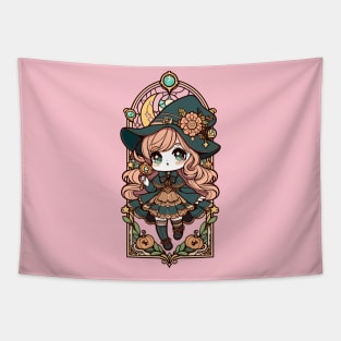 Little Kawaii Witch Girl Tapestry