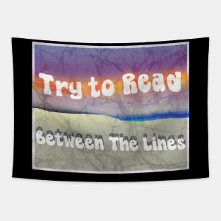 Dead lyric batik crackle abstract sunset Try To Read Between The Lines Tapestry