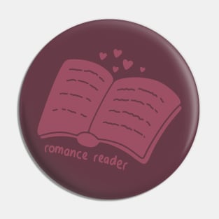 Romance reader red pink/purple simple design with hearts for readers Pin