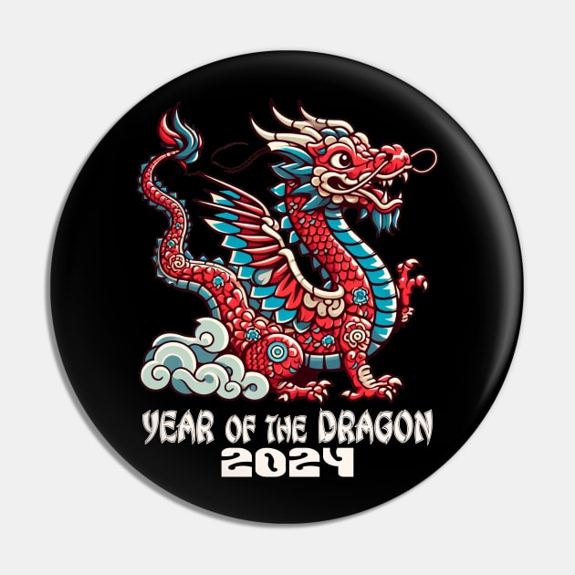 Happy New Year 2024 Chinese New Year 2024 Year of the Dragon Pin by Etopix