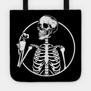 Skeleton coffee Halloween Tote