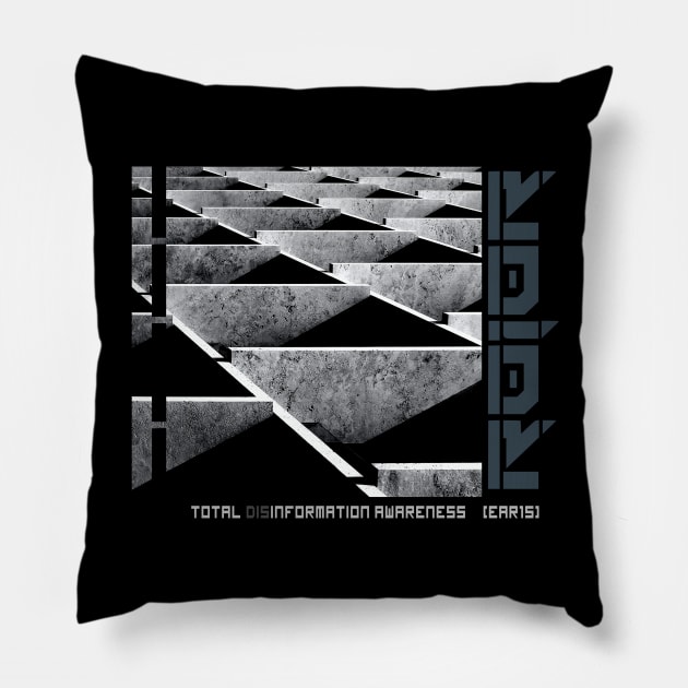 R010R - Total Disinformation Awareness EAR 15 Pillow by soillodge