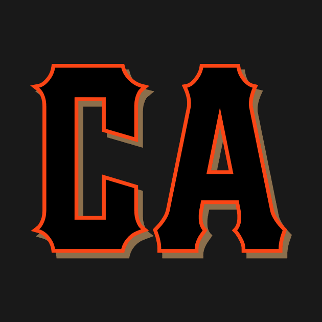 San Francisco 'CA' Baseball Fan T-Shirt: Showcase Your Bay Area Pride with a Bold California Design! by CC0hort