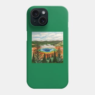 Overlooking Grand Prismatic Spring Phone Case