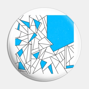 Black and blue geometric pattern Pin