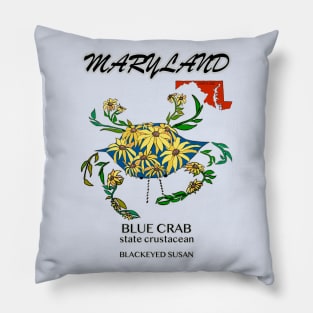 Maryland Blue Crab, Black-eyed Susan Pillow