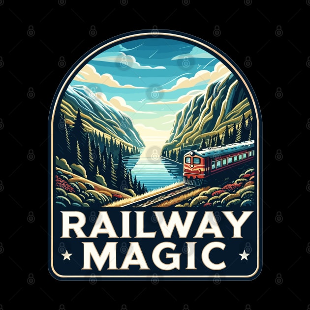 Vintage Train, Railway Magic by Vehicles-Art