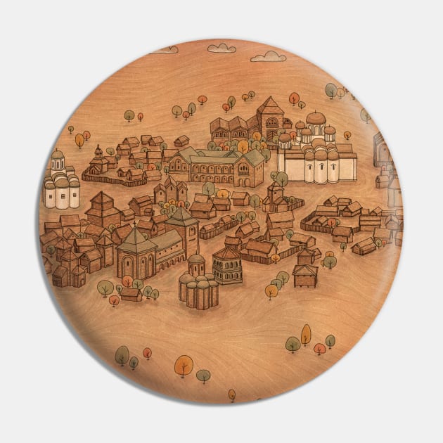 Old Kyiv Pin by vladstudio