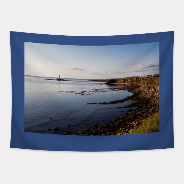 St Mary's Island and a calm North Sea Tapestry by Violaman