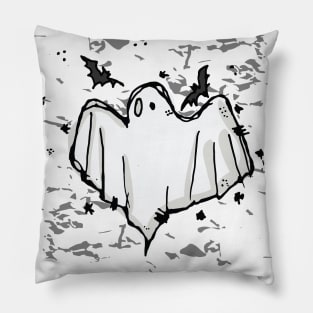 ghost sketch Pillow