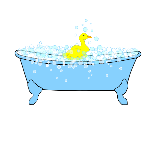 BATH Time Rubber Duck by SartorisArt1