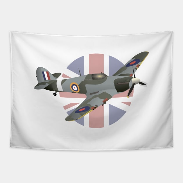 British Hawker Hurricane Fighter Aircraft Tapestry by NorseTech