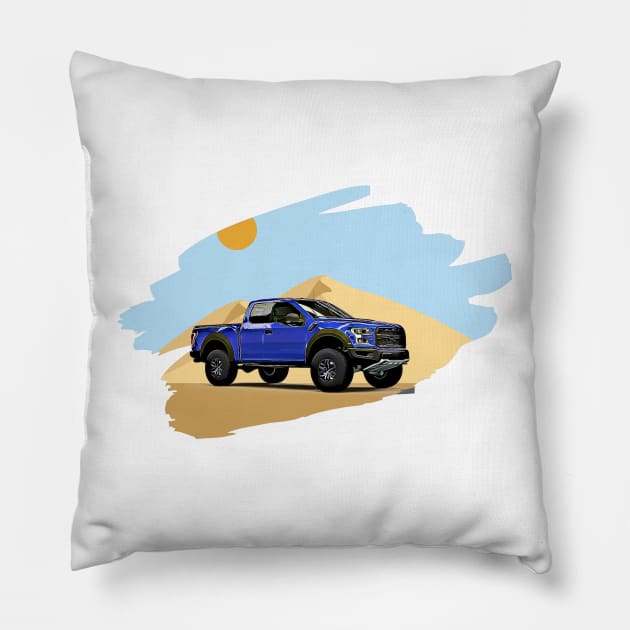 Raptor Desert Print Pillow by Auto-Prints