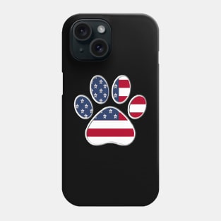 Paw With American Flag Phone Case