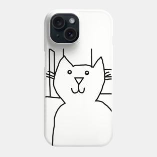 Minimal Cat in the City Phone Case