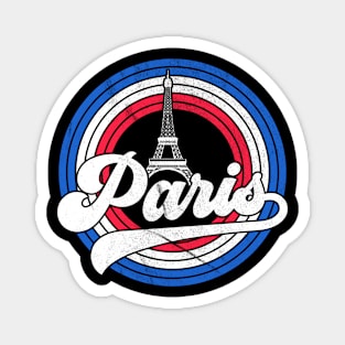 Paris Eiffel Tower Retro France Vacation Souvenir Magnet