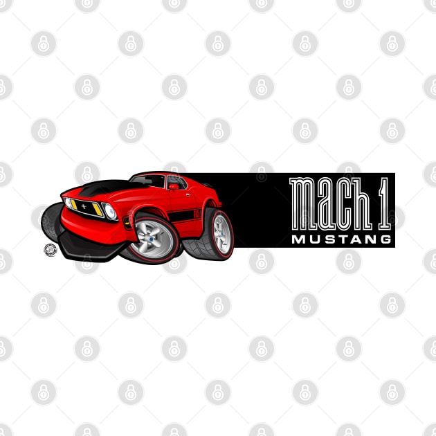 Mach 1 Red with Black Stripe by Goin Ape Studios