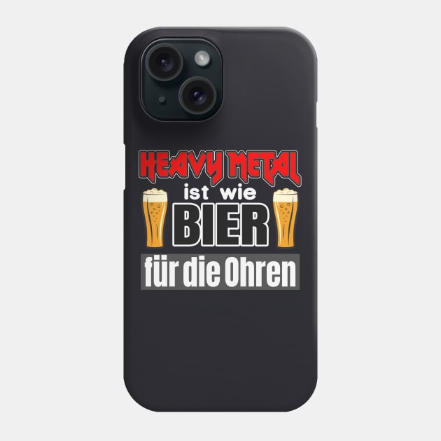 Heavy Metal Spruch Phone Case by Foxxy Merch