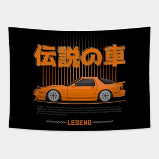 Midnight Racer Orange FC3S RX7 JDM Tapestry