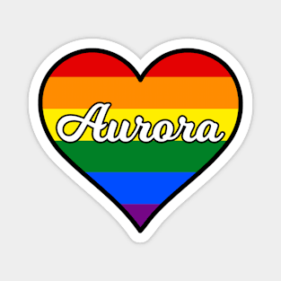 Aurora Illinois Gay Pride Heart Magnet