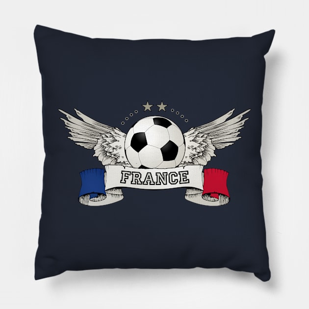 World Cup Champion France Vintage Fan Gear Pillow by Blue Planet Boutique