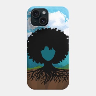 afro hair tree Phone Case