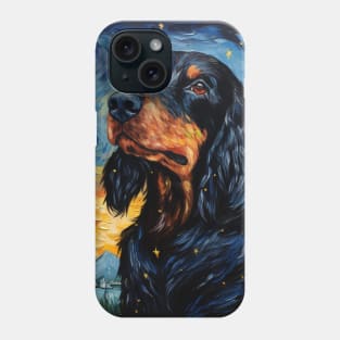 Gordon Setter painted by Vincent Van Gogh Phone Case