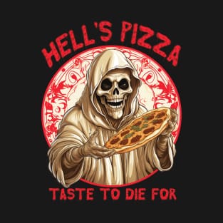 Grim Reaper From Hell As Pizza Chef T-Shirt