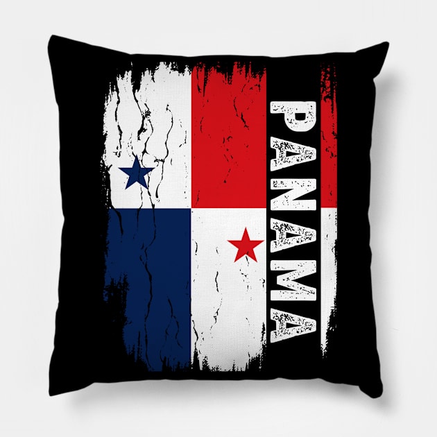 Panama Flag Panamanian Family Sports Vintage Panama Pillow by Boneworkshop