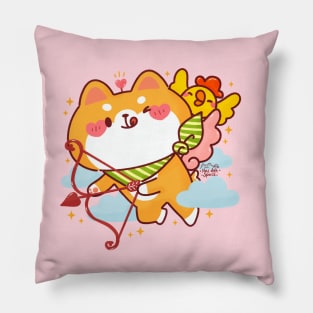 Cute Cupid Shiba Inu Pillow