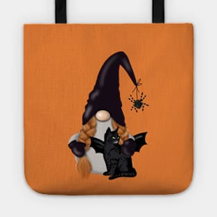 Halloween - Gnome  , Black Cat  and Spider Tote