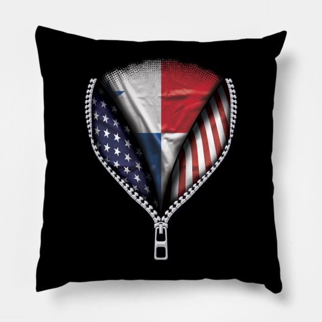 Panamanian Flag  Panama Flag American Flag Zip Down - Gift for Panamanian From Panama Pillow by Country Flags