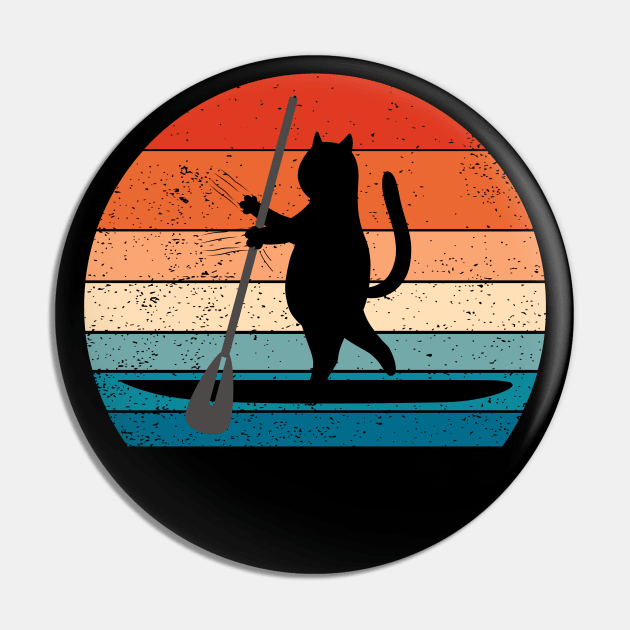 Paddleboard Cat Paws Pin by MARKBAY Shop