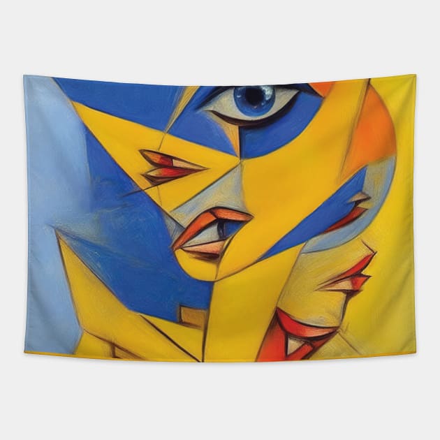 Fractured Woman Design Tapestry by savageandcassin