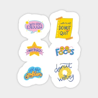 Aesthetic Motivational quotes pack Magnet