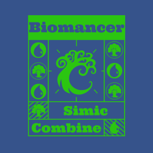 Simic Combine | Biomancer| MTG Guild Green on Blue Design T-Shirt