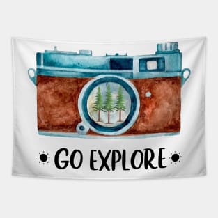 Go Explore Photographer Tapestry