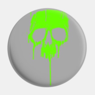 Classic Metal Graffiti Skull - Dripping Paint Graffiti print Pin