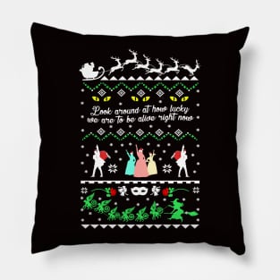 Broadway Ugly Christmas Sweatshirt Pillow