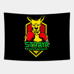 Straya Boxing Kangaroo Tapestry