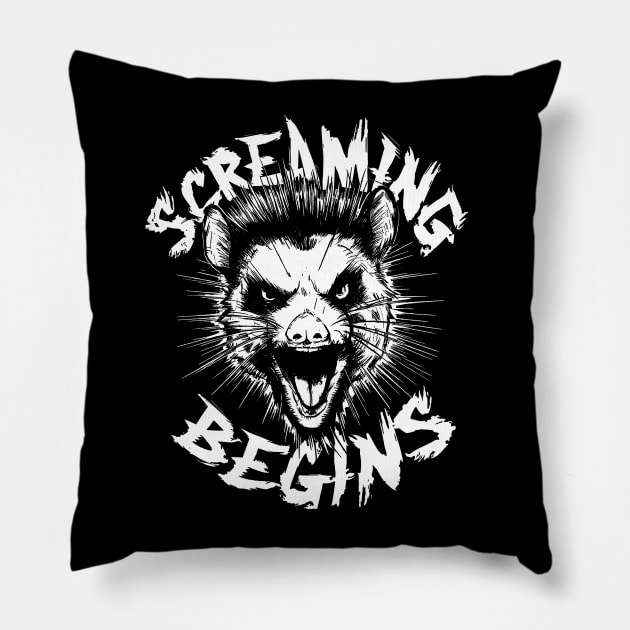 Screaming Begins - Possum 90s Inspired Pillow by Y2KSZN