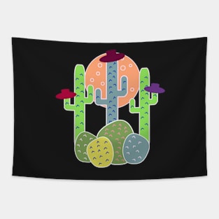 Cacti with hats Tapestry