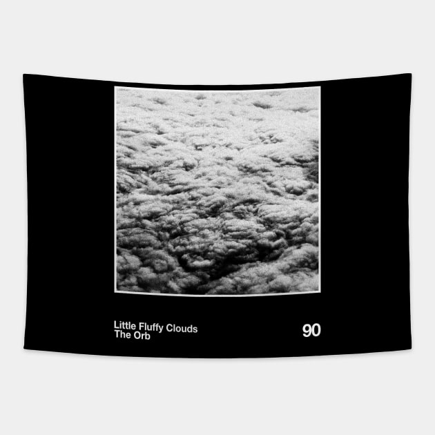 Little Fluffy Clouds - The Orb // Minimalist Faded Retro Tapestry by solutesoltey